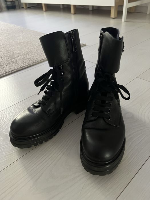 Bocanci din piele cu blanita Anna Cori