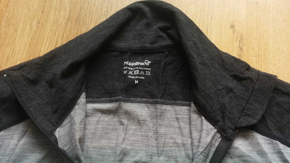 NORRONA Wool Zip Neck 89% Merino Wool размер M термо блуза 89% Мерино вълна - 2475