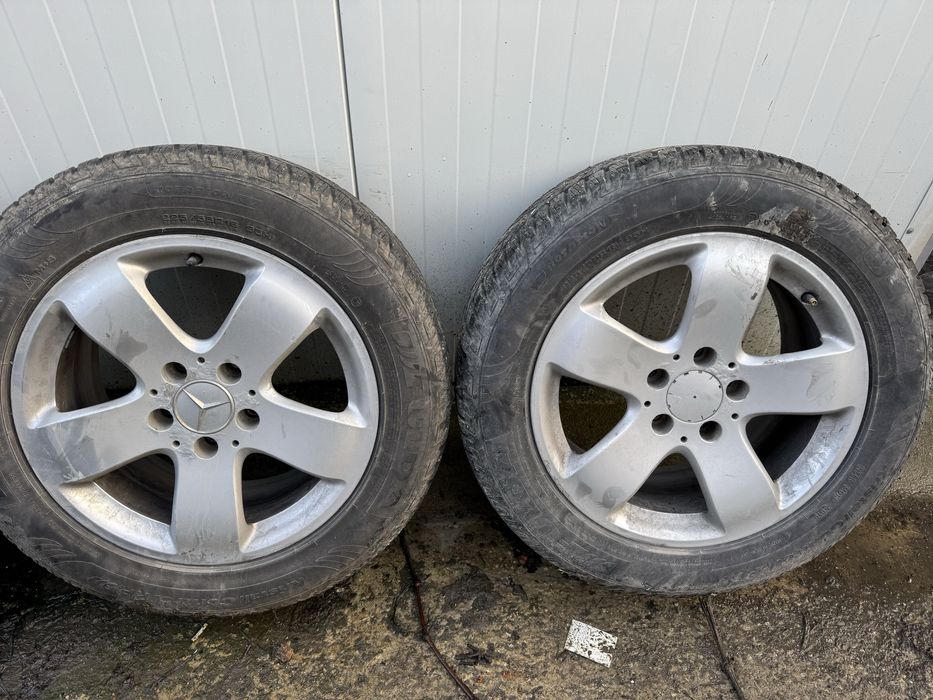 4 бр джанти 5x112 Mercedes W211 7.5J ET 42 със зимни гуми 225/55/16