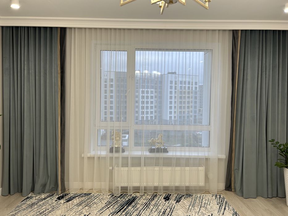 Шторы с ковром