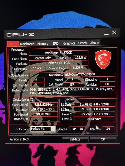 Kit i7 13700k  MSI Z790 PRO WIFI DDR 5