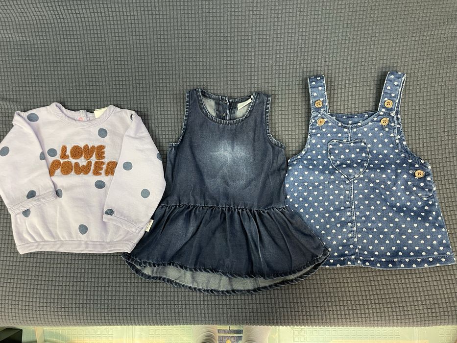 Дрехи за момиче, размер 3-6 месеца, 68 см ръст, George, H&M