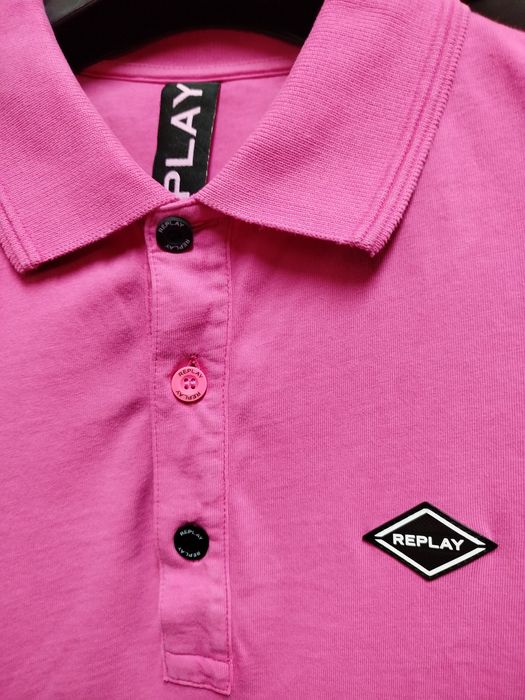 Оригинална тениска с яка Replay M 3 вида мъжка реплей