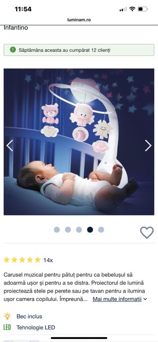 Carusel muzical bebe