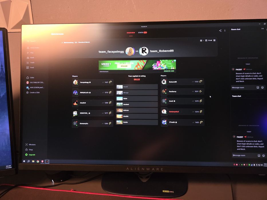 2 Monitoare LED Alienware Gaming AW2725DM 27 inch QHD IPS 1 ms 180 Hz HDR FreeSync & G-Sync Compatible