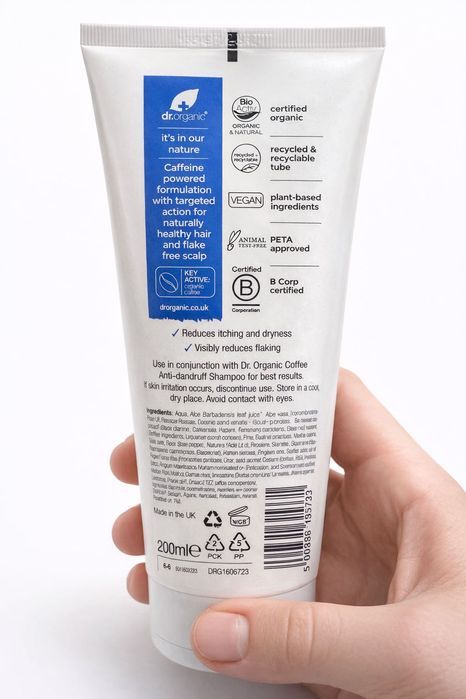 Dr. Organic против пърхот шампоани и балсами