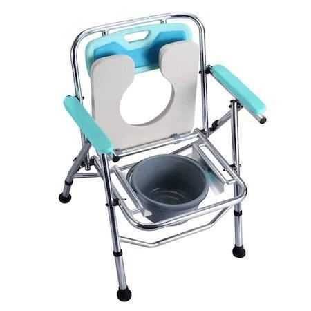 Scaun WC de camera pliabil, reglabil/ inaltime,aluminiu ,max. 180kg