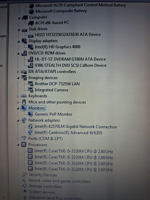 Laptop Lenovo ThinkPad ,Intel Core i5-3320M 2.6Ghz