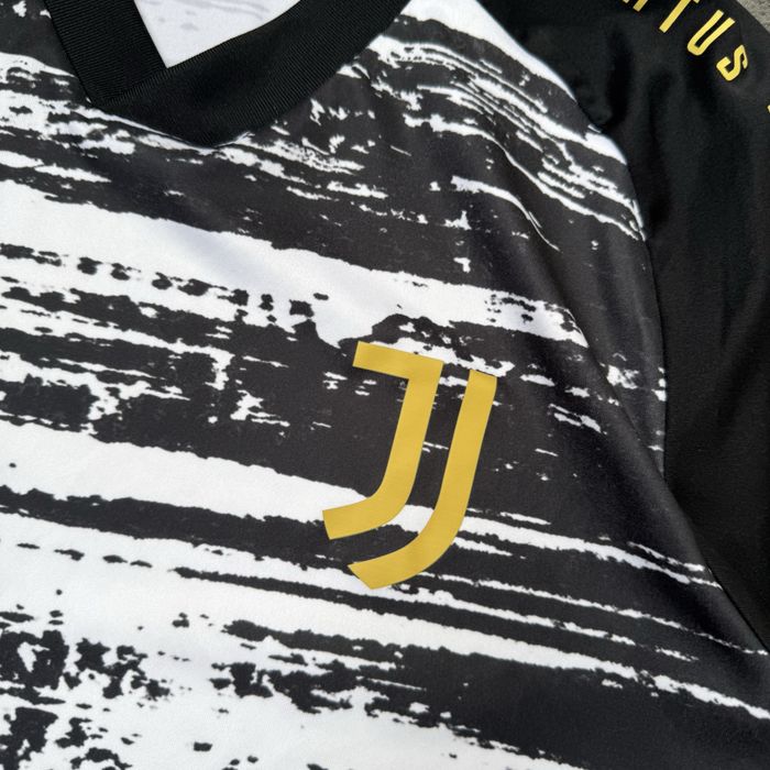 Tricou fotbal Juventus Adidas  jersey Aeroready negru alb auriu  antrenament 2020-2021 mărimea S