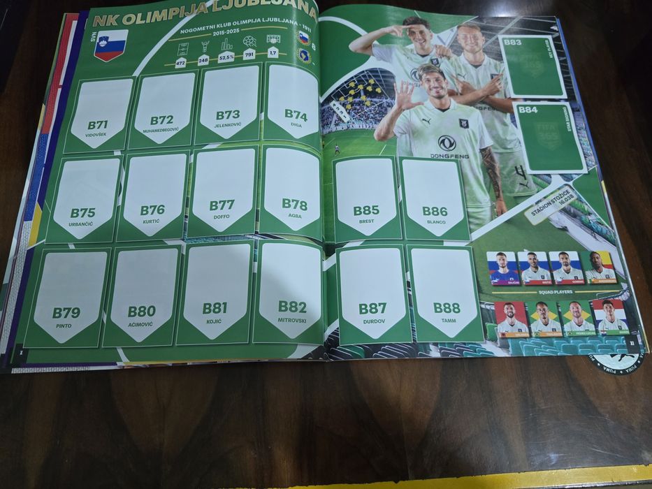 Album gol,nelipit,Panini FIFA 365 2026,varianta din Serbia,35 lei