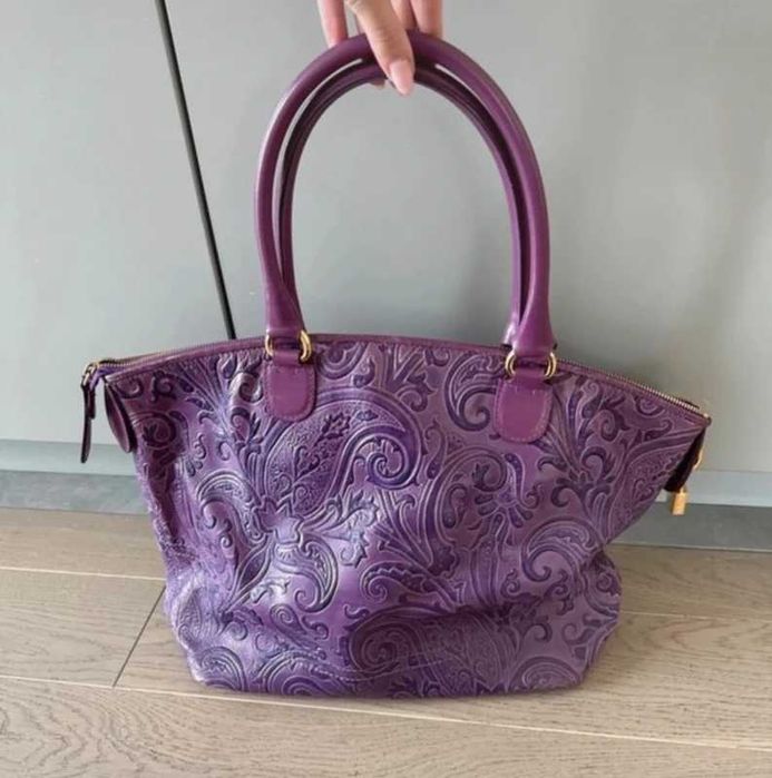 Две чанти. ETRO Original 100% Кожа Голяма чанта