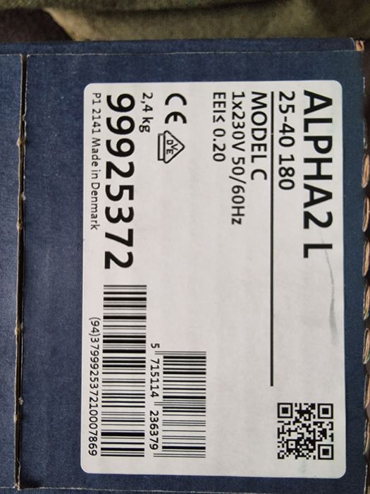 Grundfos alpha2 L 25 40 180