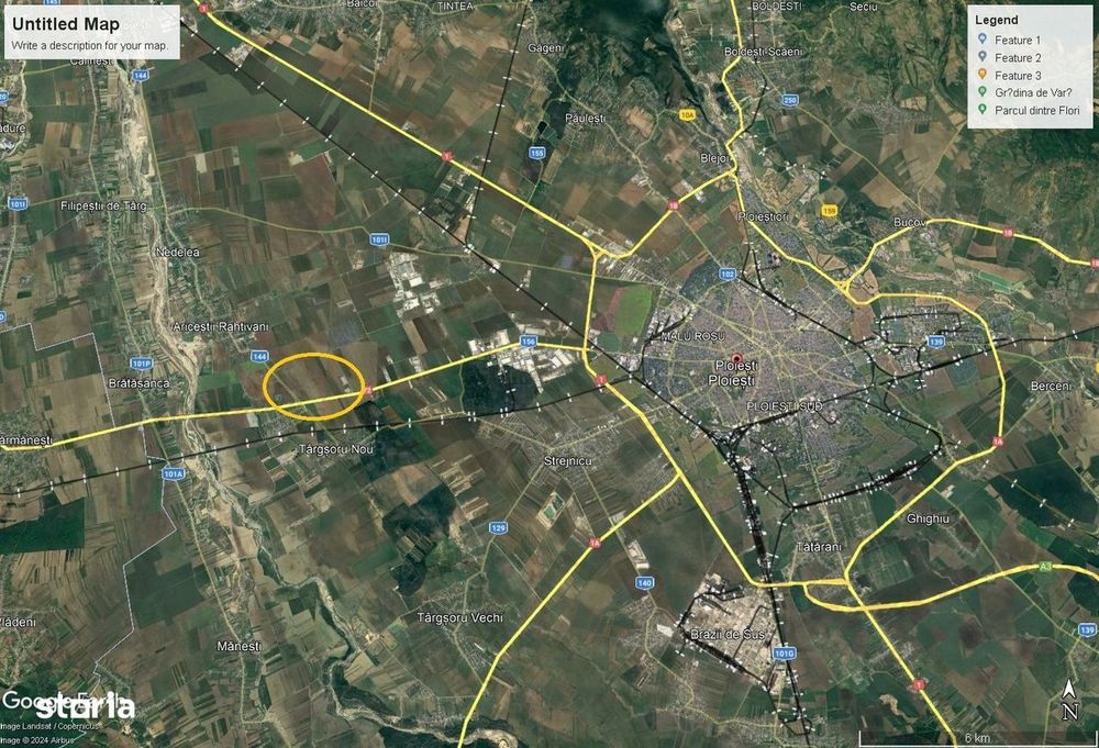 Teren 37 ha de vanzare cu PUZ aprobat - Stoenești, lângă Ploiești, acc