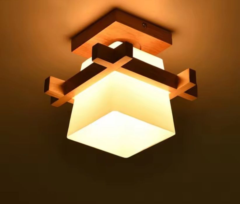 Страхотен дървен абажур