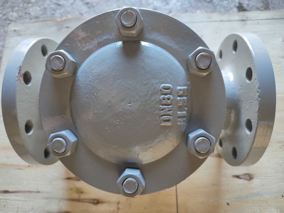 Клапан обратный стальной поворотный фланцевый DN80 PN25