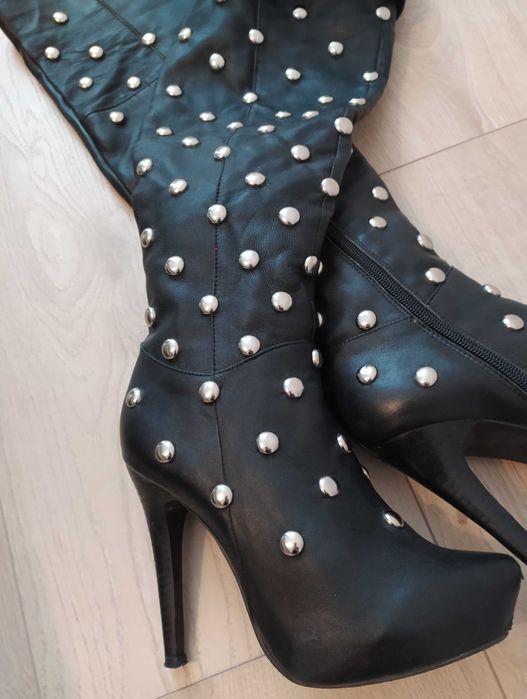 Cizme lungi piele 37