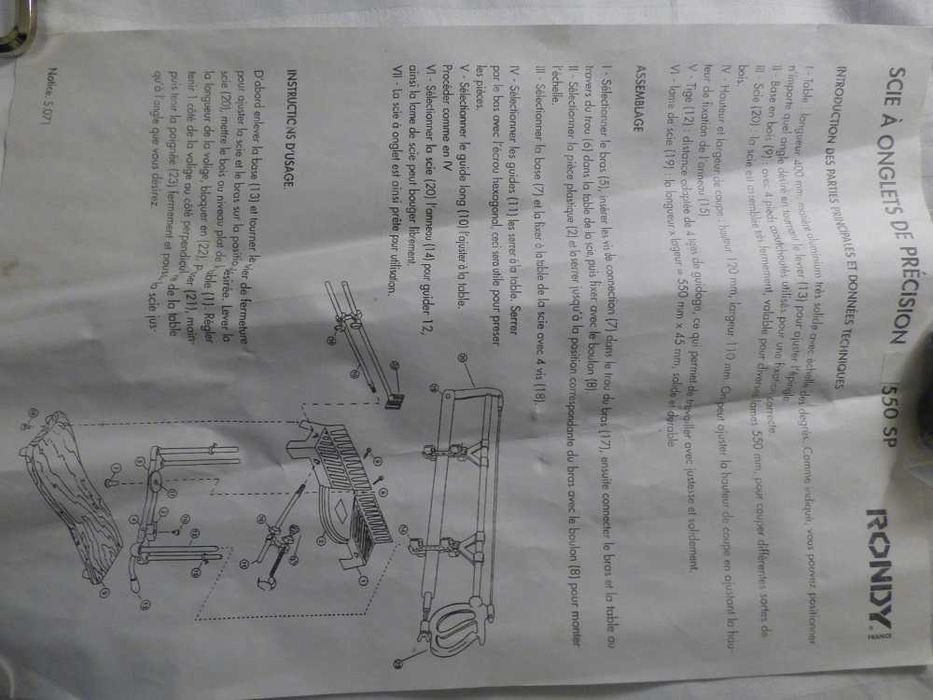 Ferastrau unghiular lemn profesional Rondy