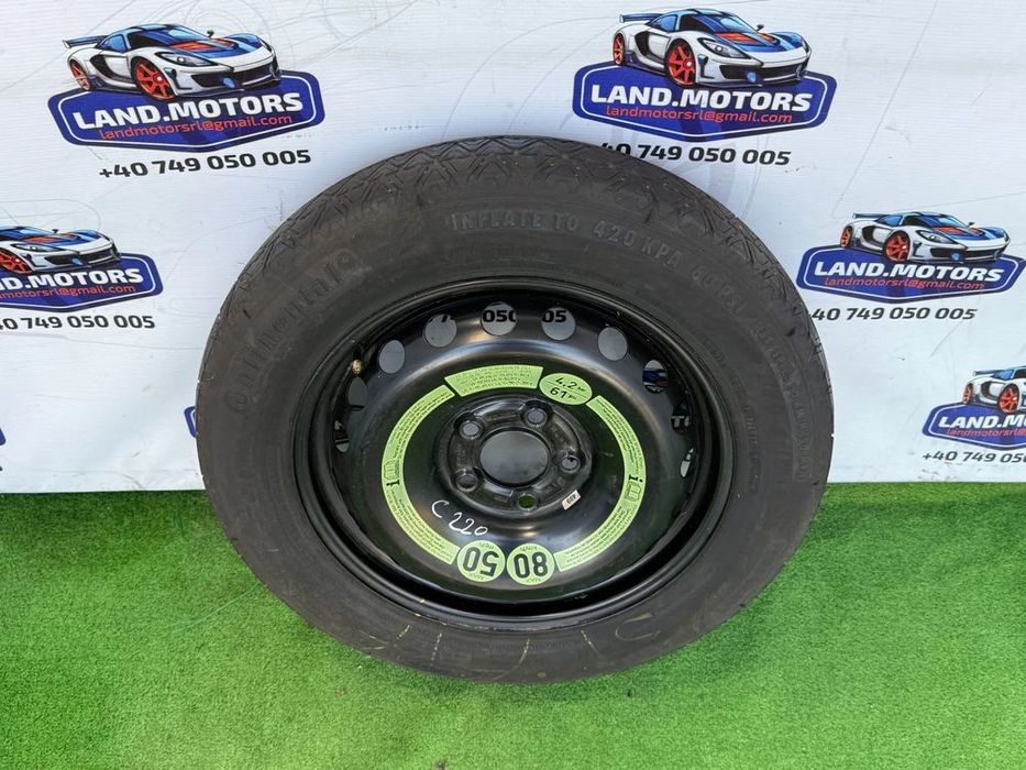 ROATĂ REZERVĂ 5*112  T 125/90 R 16 / DOT 1012 / MERCEDES BENZ C220 CDI 2011 2.1 DIESEL C-Class W204 SEDAN 2007-2015