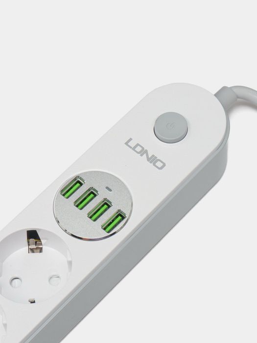 Пилот, удлинитель сетевой фильтр LDNIO 4 розетки 4 USB