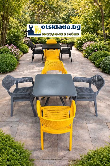 Висококачествен стол и маса за двор тераса ,различни модели и цветове
