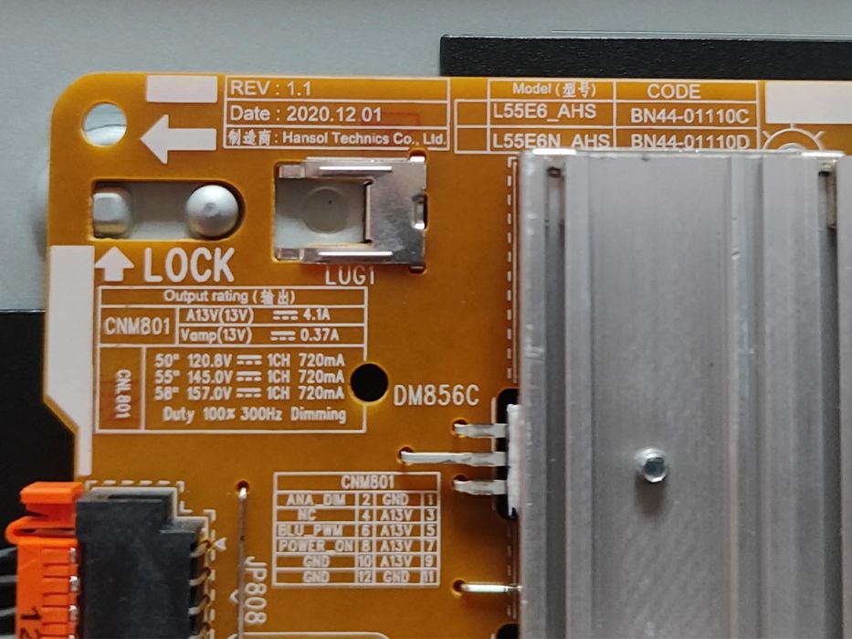 Main board BN94-17511A / BN41-02844 от TV SAMSUNG UE55AU9072U на части