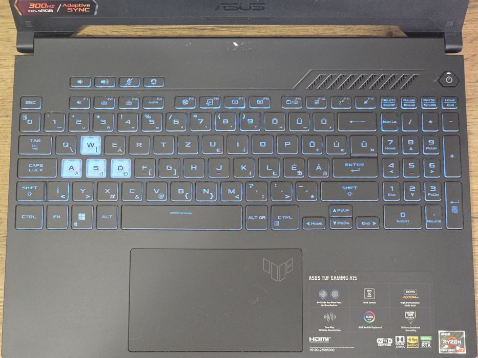 Asus TUF RTX 3070, Ryzen 7 6800H, 16gb, ssd 1 Tb