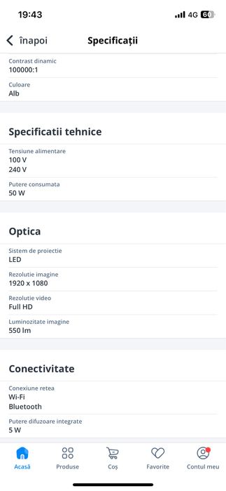 Videoproiector portabil Samsung Gen2 Full HD Nou Sigilat !