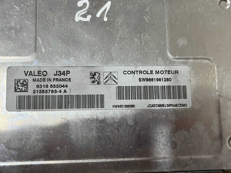 Компютър двигател ECU VALEO ВАЛЕО J34P V34.1 J34P-AAE Peugeot Citroen