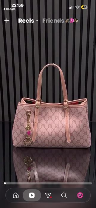чанта Gucci розова нова