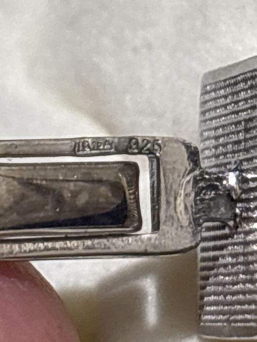 Butoni Argint cu piatra Onix (model șah)