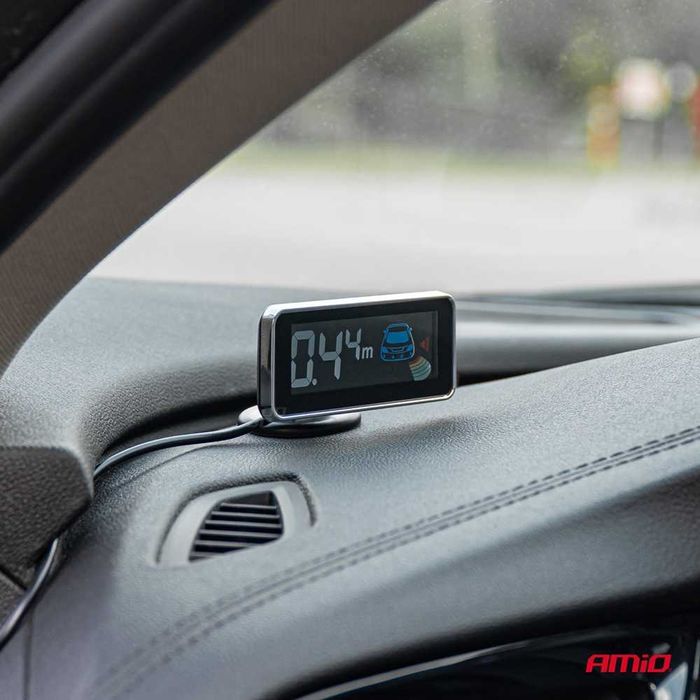 Парктроник с 4 сензора и дисплей, сиви датчици