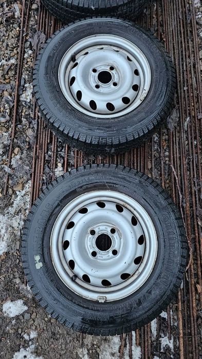 Roți 165 R 13 C *m+s Continental* complete  Platforma Rulota  Anvelope