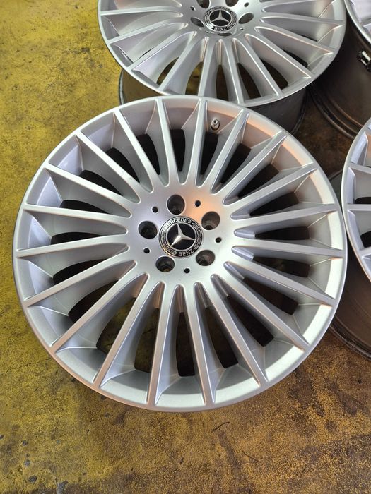 4 Jante Aliaj 5x112 19'' OEM Mercedes S-Class W222 - 2 Latmi 8.5J ET 36 / 9.5J ET 43.5 + Senzori OEM Mercedes