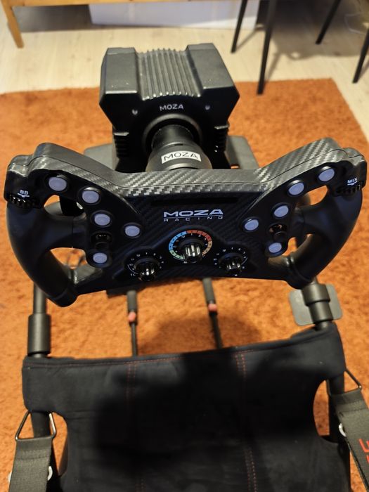 Moza r12 v2 cu pedale fanatec csl elite load cell+playseat+moza ks,esx