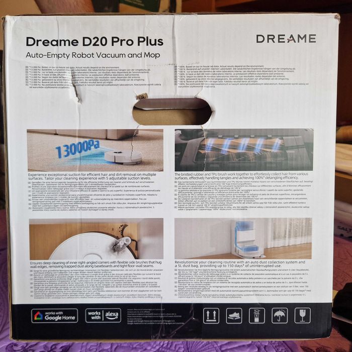 Robot aspirator Dreame D20 Pro Plus cu stație auto-golire