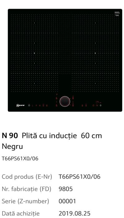 Plita TWIST PAD Neff T66PS61X0/06