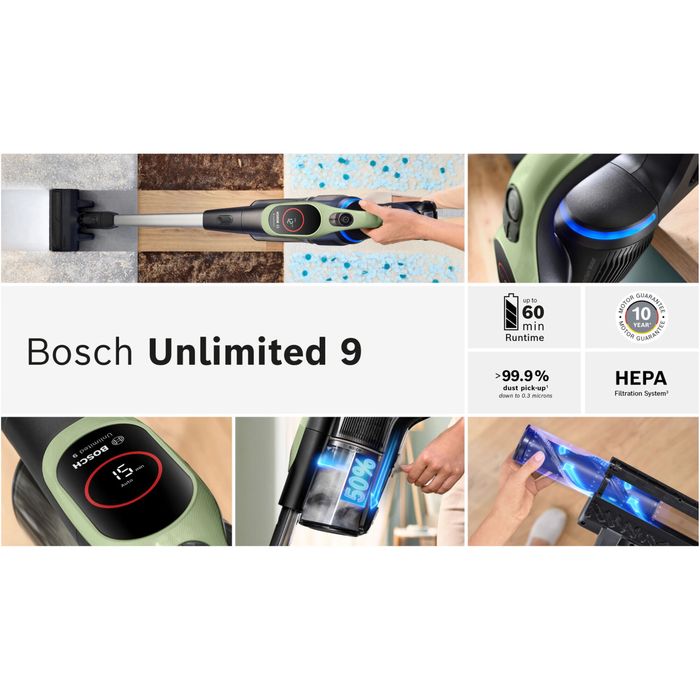Акумулаторна прахосмукачка Bosch Unlimited 9 BBS921TBA