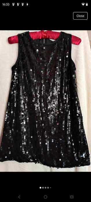 Rochie pentru fete 9 - 10 an, cu paiete H&M.