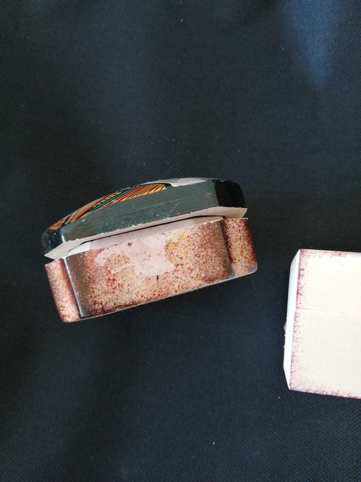 Doua cutii din lemn si ipsos pictate metoda servetelului decoratiuni