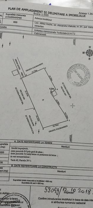 Vând teren intravilan