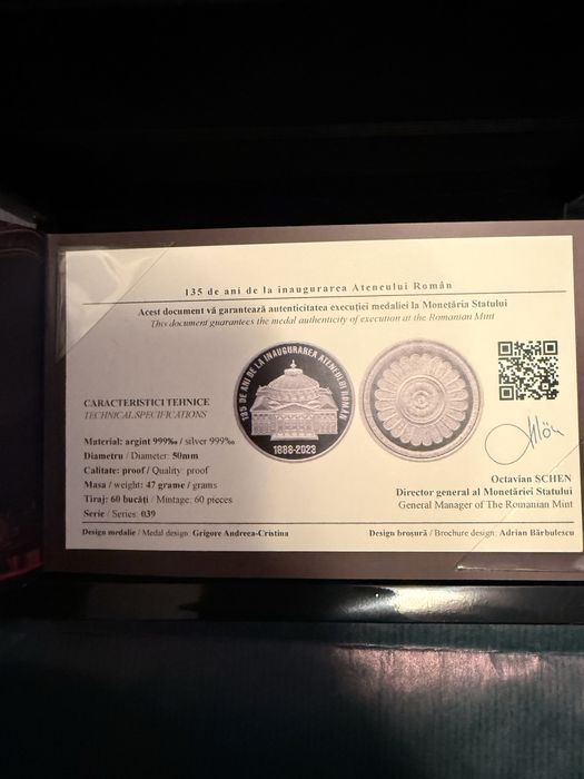 Moneda lingou Argint pur 999% 47/gr
