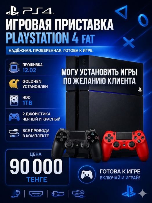 Sony ps4 fat 1TB+512 GoldHen