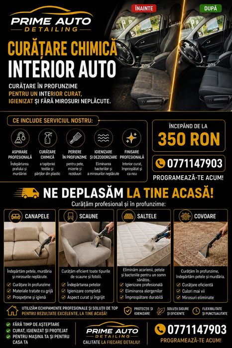 Curățare chimică / detailing auto/polish faruri