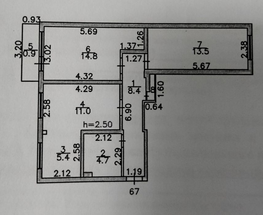 Продам 3-х комнатную квартиру в п. Новая Бухтарма