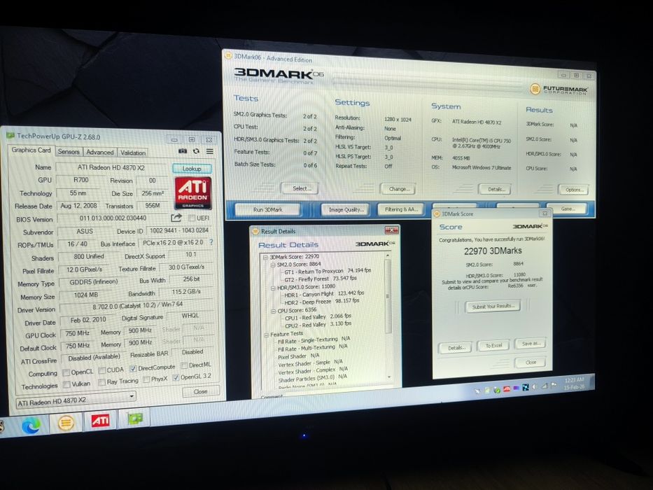placa video retro defecta 4870x2