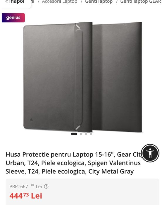 Husa Laptop/Macbook Spigen piele