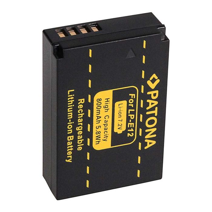 Зарядно устройство и 2бр. батерии за Canon LP-E12, Чисто нови, LCD Дисплей, Подходящи за много модели фотоапарати на Canon