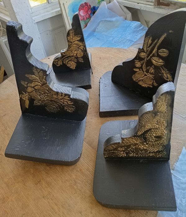 Set de 4 suporturi de perete decorate 3D