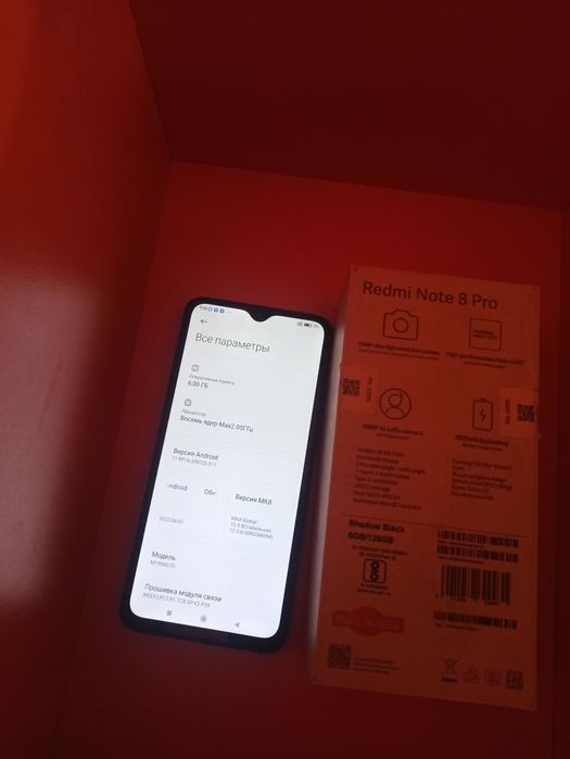 Redmi not,8 pro 6 + 128 Gb 2ta bor