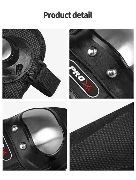 Set Protectii Moto pentru Genunchi si Coate, Usoare, Confortabile, Pentru Moto, Scuter, Bicicleta Negru